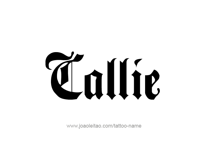 Tattoo Design Name Callie  