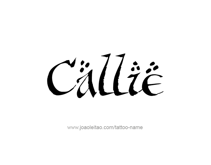 Tattoo Design Name Callie  