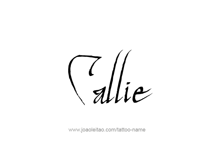 Tattoo Design Name Callie  