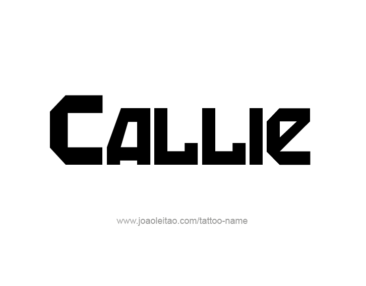 Tattoo Design Name Callie  