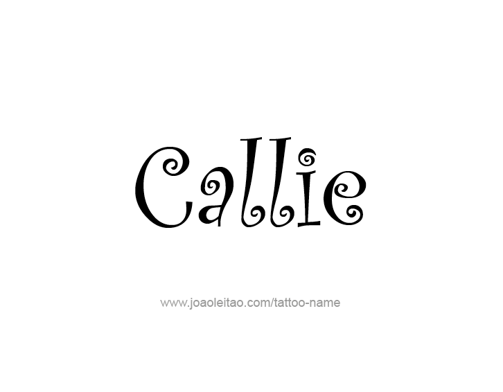 Tattoo Design Name Callie  