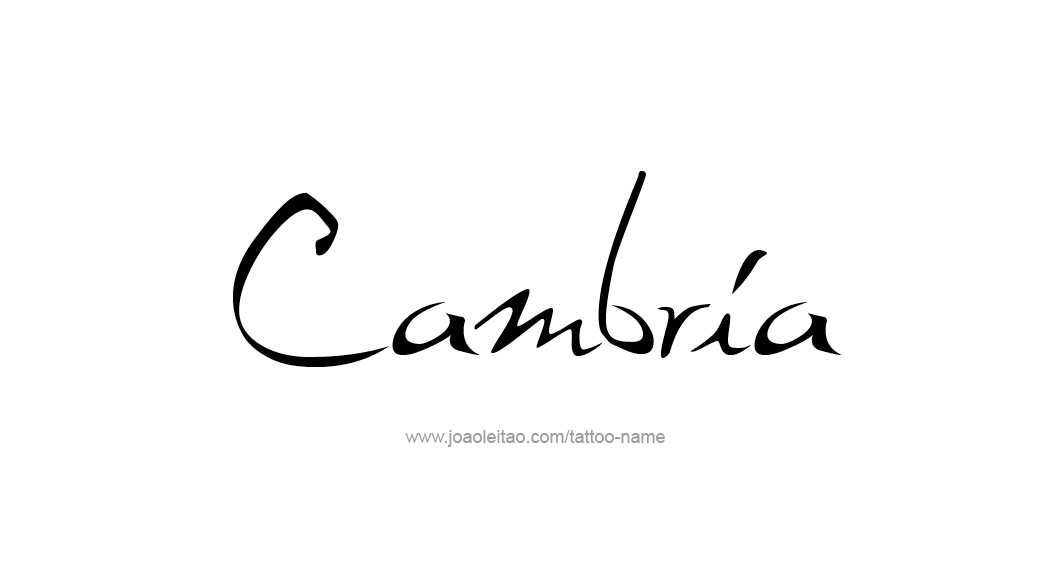 Tattoo Design Name Cambria  