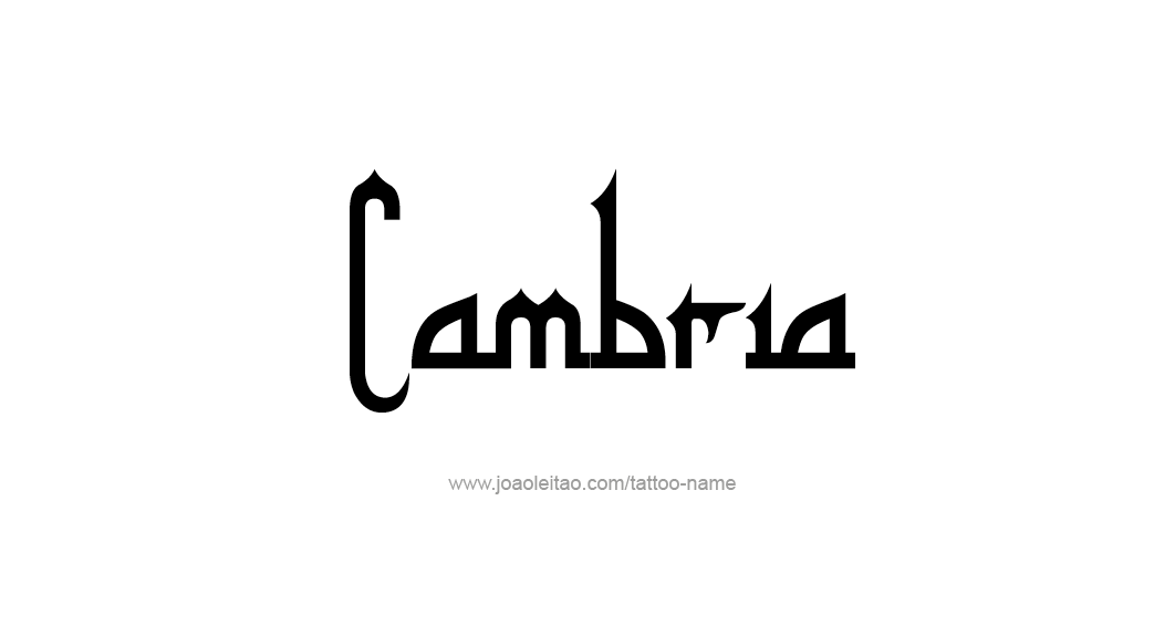 Tattoo Design Name Cambria  