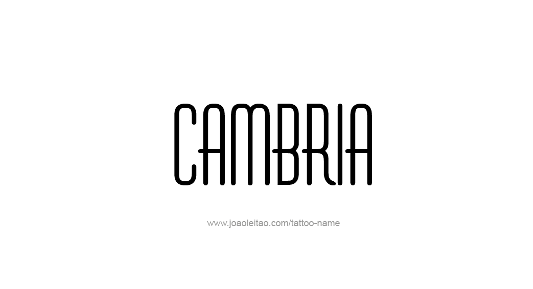 Tattoo Design Name Cambria  