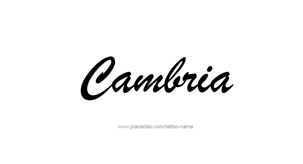 Tattoo Design Name Cambria  