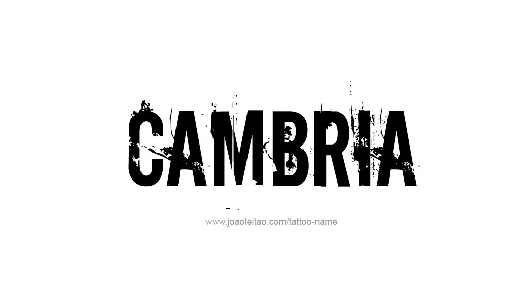 Tattoo Design Name Cambria  