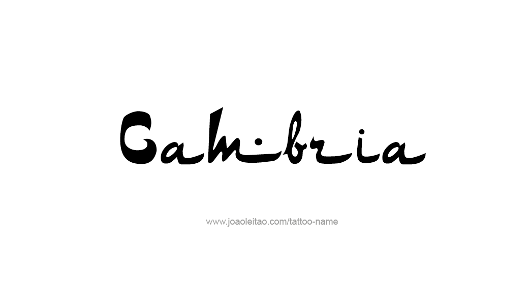 Tattoo Design Name Cambria  