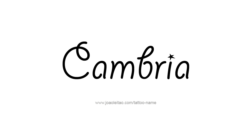 Tattoo Design Name Cambria  