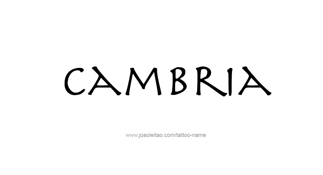 Tattoo Design Name Cambria  