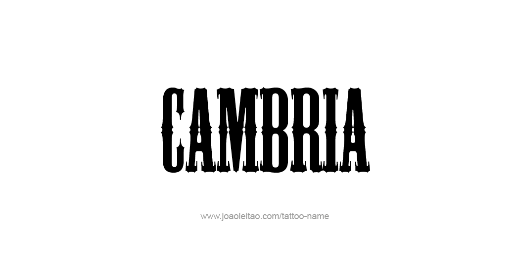 Tattoo Design Name Cambria  