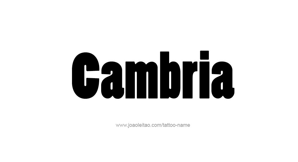Tattoo Design Name Cambria  