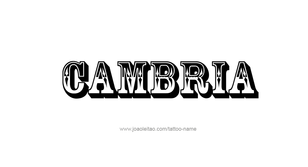 Tattoo Design Name Cambria  