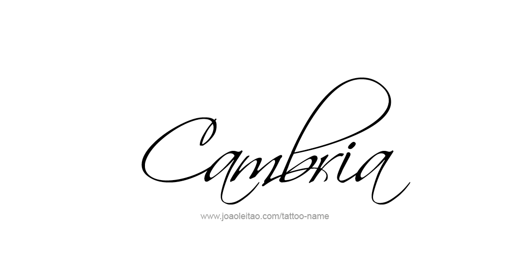 Tattoo Design Name Cambria  