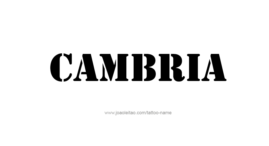 Tattoo Design Name Cambria  