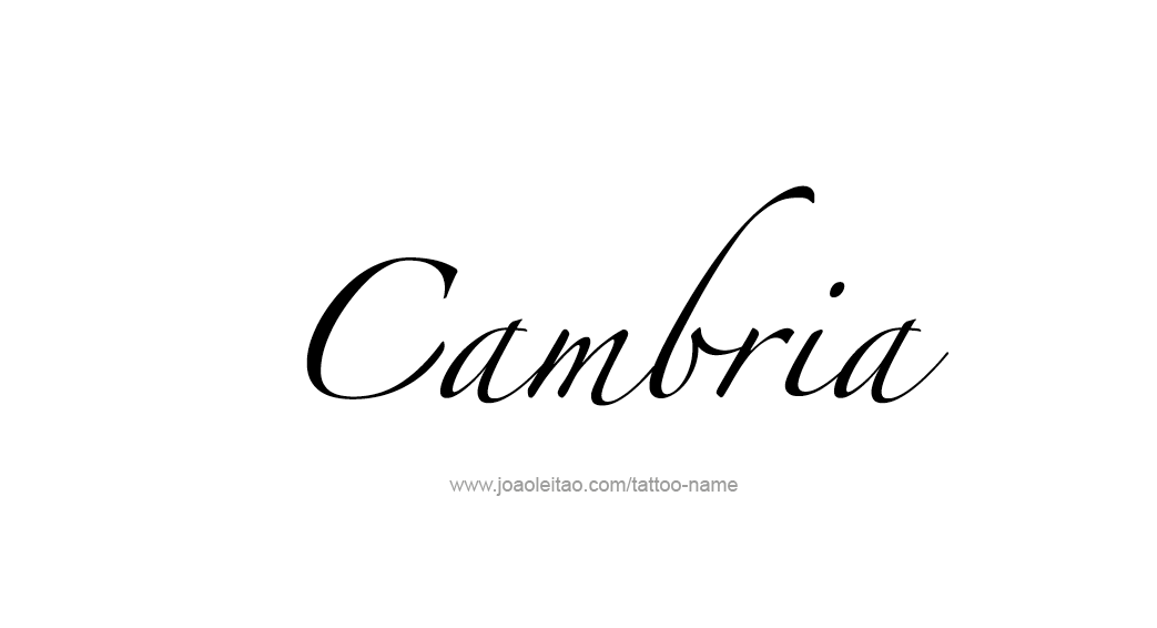 Tattoo Design Name Cambria  