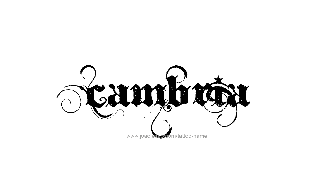 Tattoo Design Name Cambria  