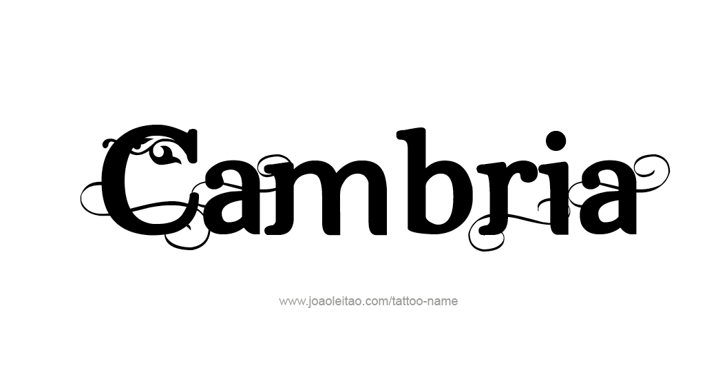 Tattoo Design Name Cambria  