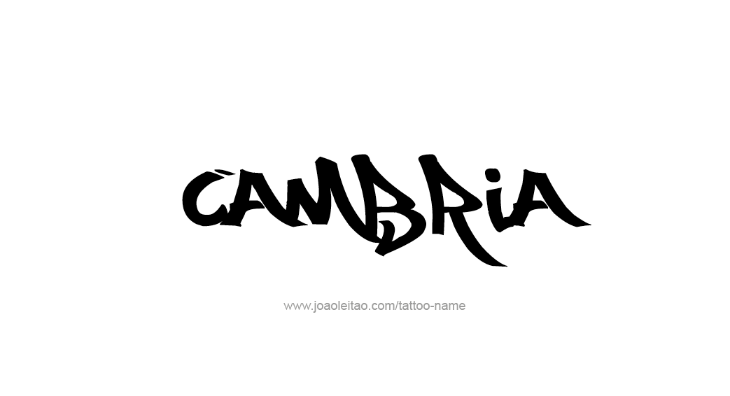 Tattoo Design Name Cambria  