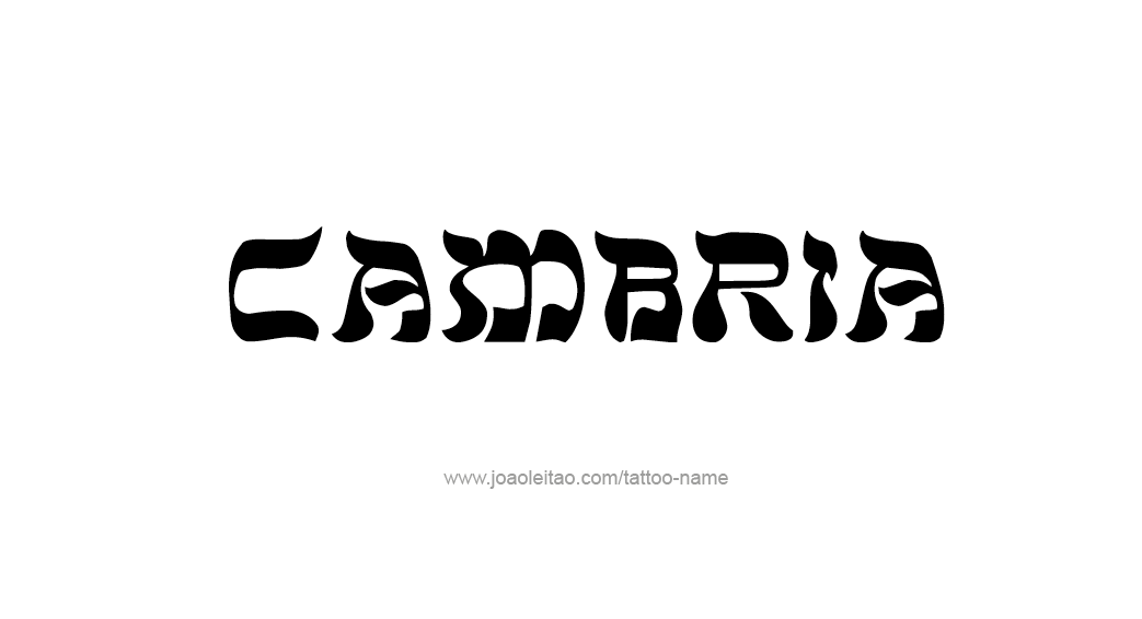 Tattoo Design Name Cambria  