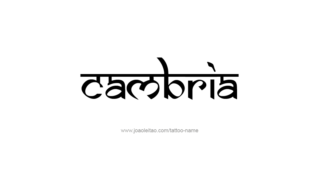 Tattoo Design Name Cambria  