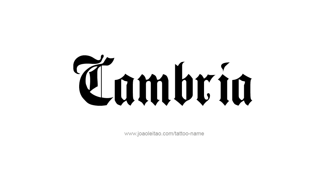 Tattoo Design Name Cambria  