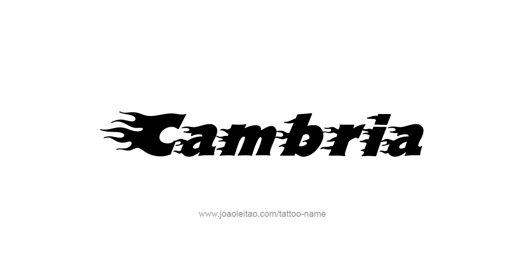 Tattoo Design Name Cambria  