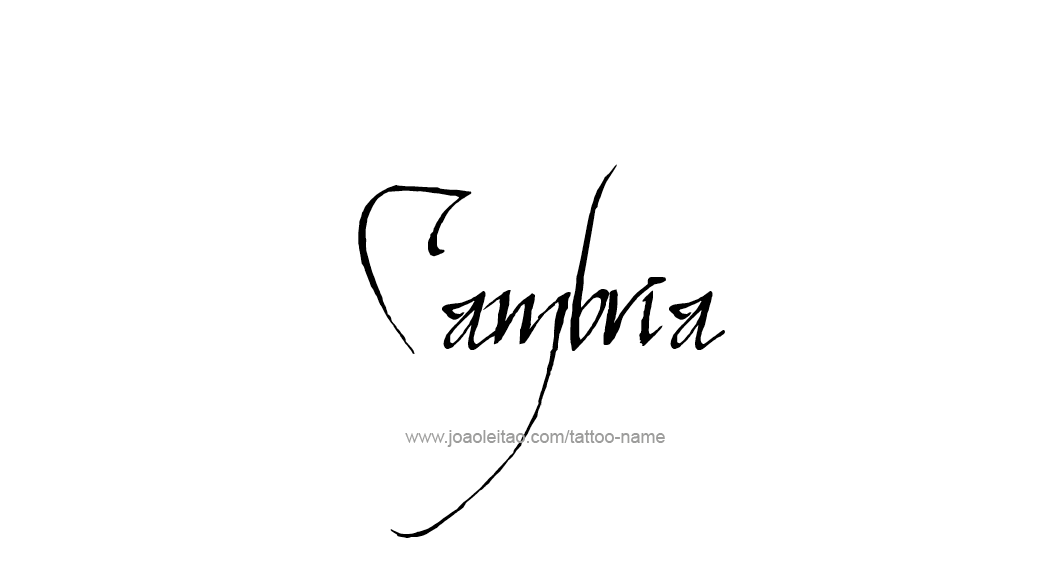 Tattoo Design Name Cambria  