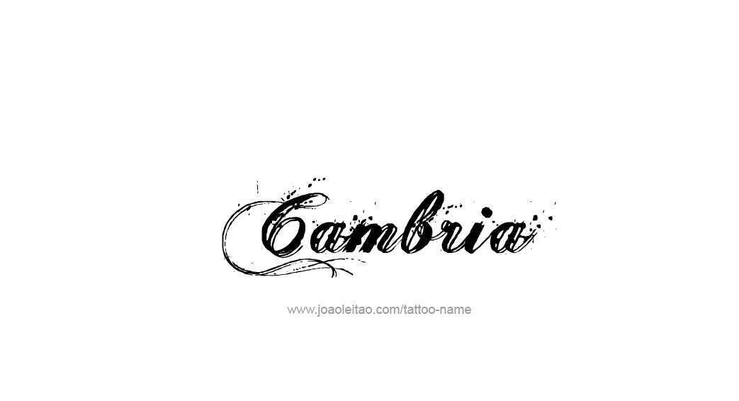 Tattoo Design Name Cambria  