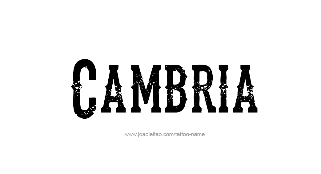 Tattoo Design Name Cambria  