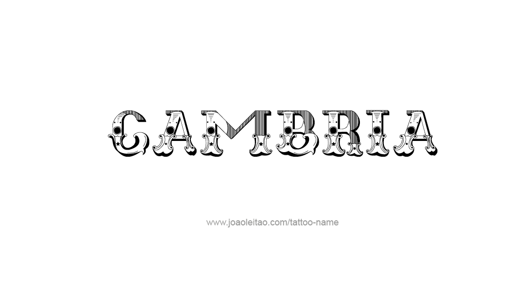 Tattoo Design Name Cambria  