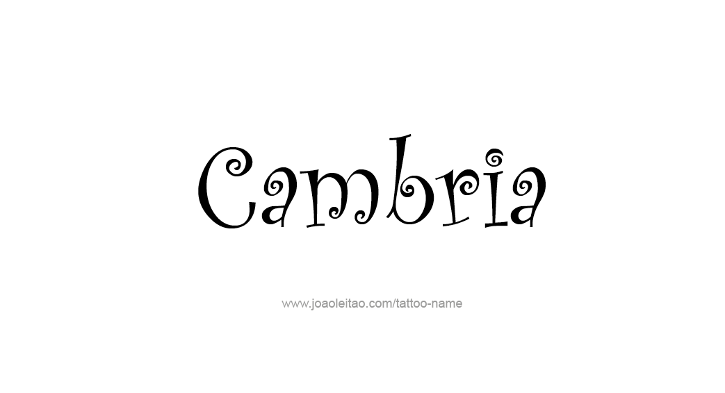 Tattoo Design Name Cambria  