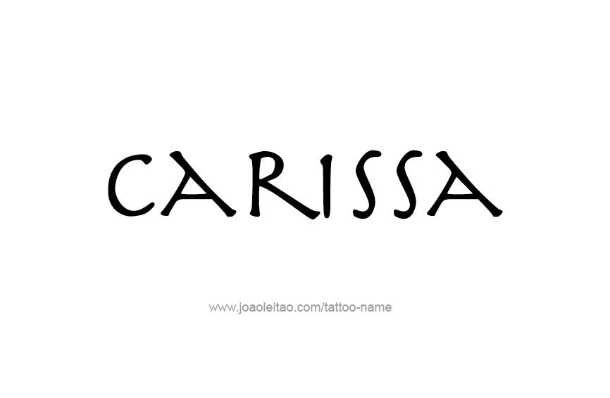 Tattoo Design Name Carissa  