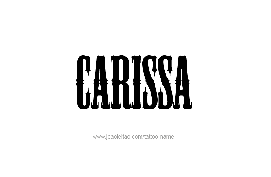 Tattoo Design Name Carissa  