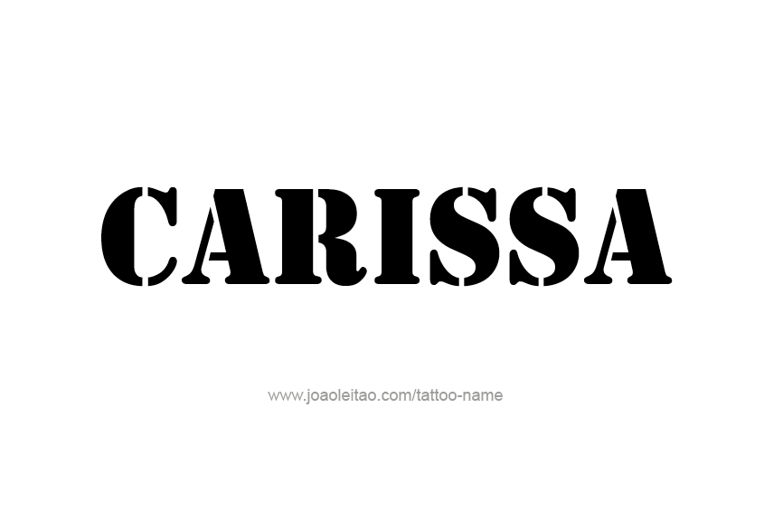 Tattoo Design Name Carissa  