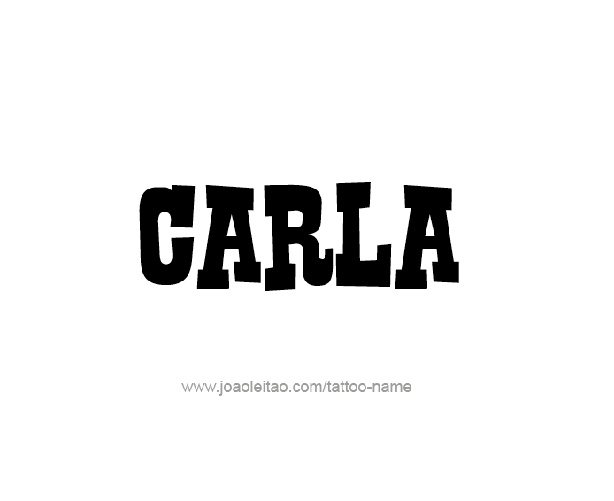 Tattoo Design Name Carla  