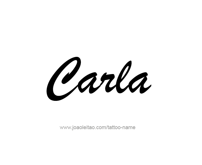 Tattoo Design Name Carla  