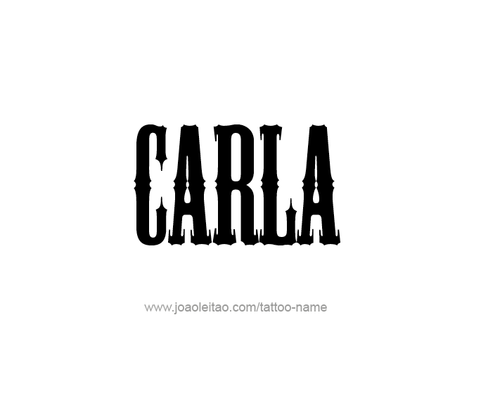 Tattoo Design Name Carla  