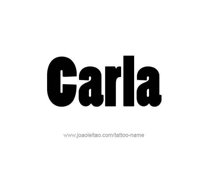 Tattoo Design Name Carla  