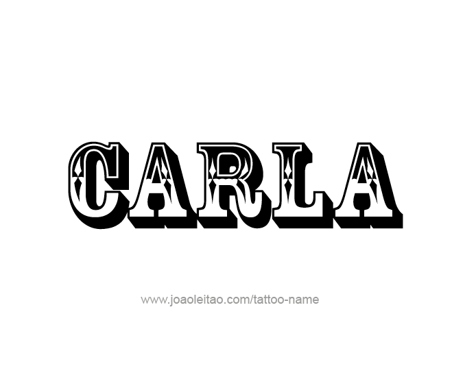 Tattoo Design Name Carla  