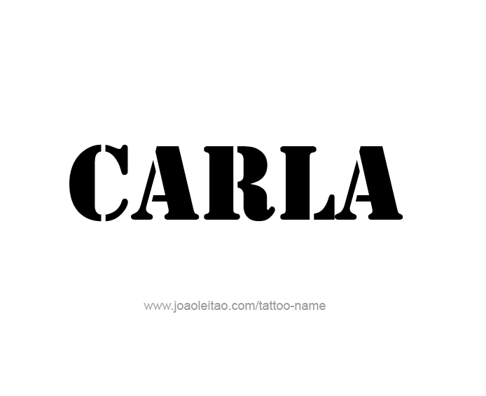 Tattoo Design Name Carla  