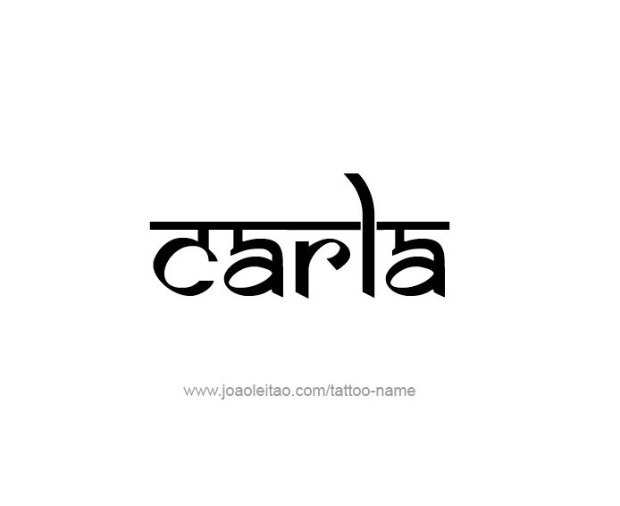 Tattoo Design Name Carla  