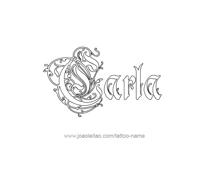 Tattoo Design Name Carla  