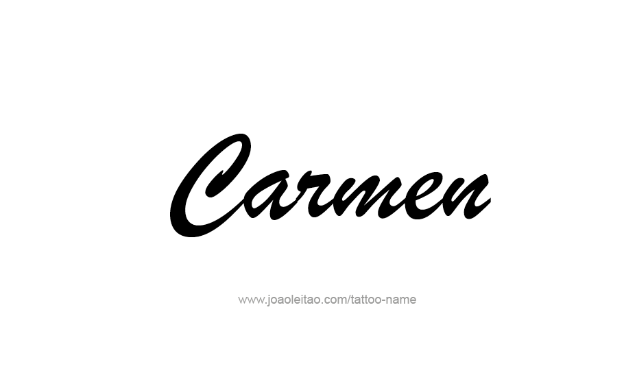 Tattoo Design Name Carmen  