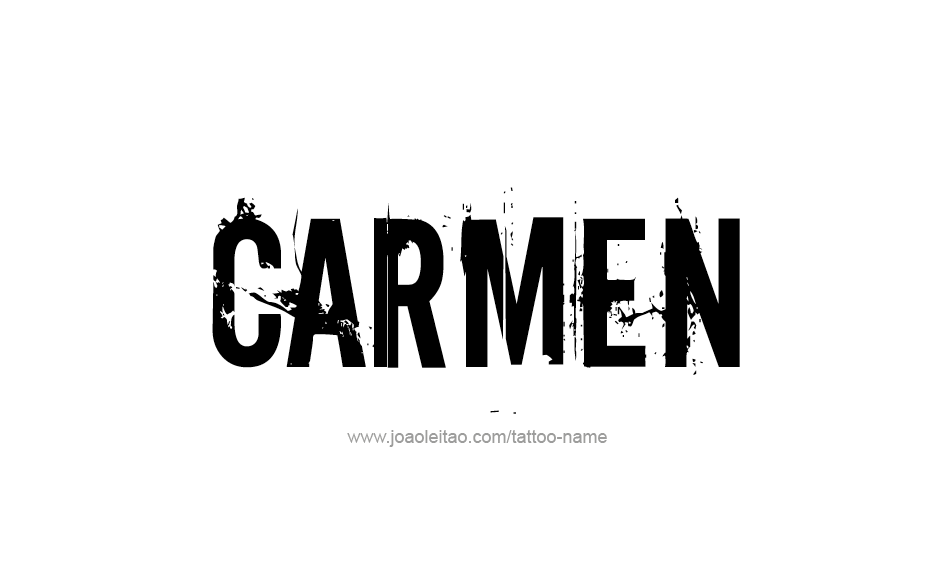 Tattoo Design Name Carmen  