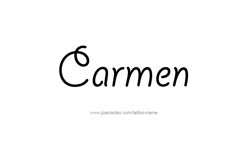 Tattoo Design Name Carmen  