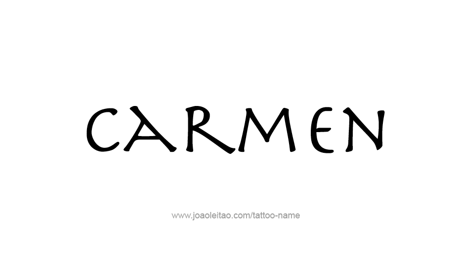 Tattoo Design Name Carmen  