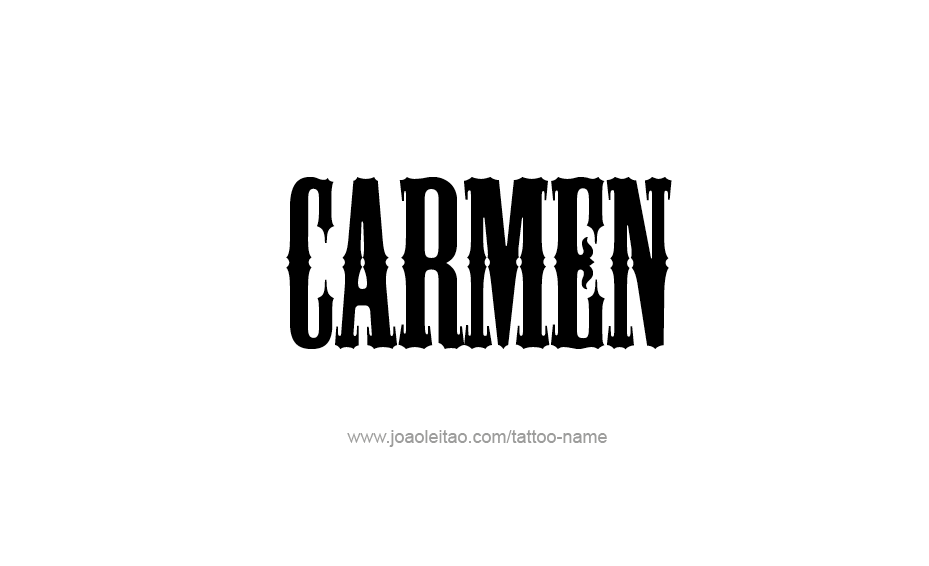 Tattoo Design Name Carmen  