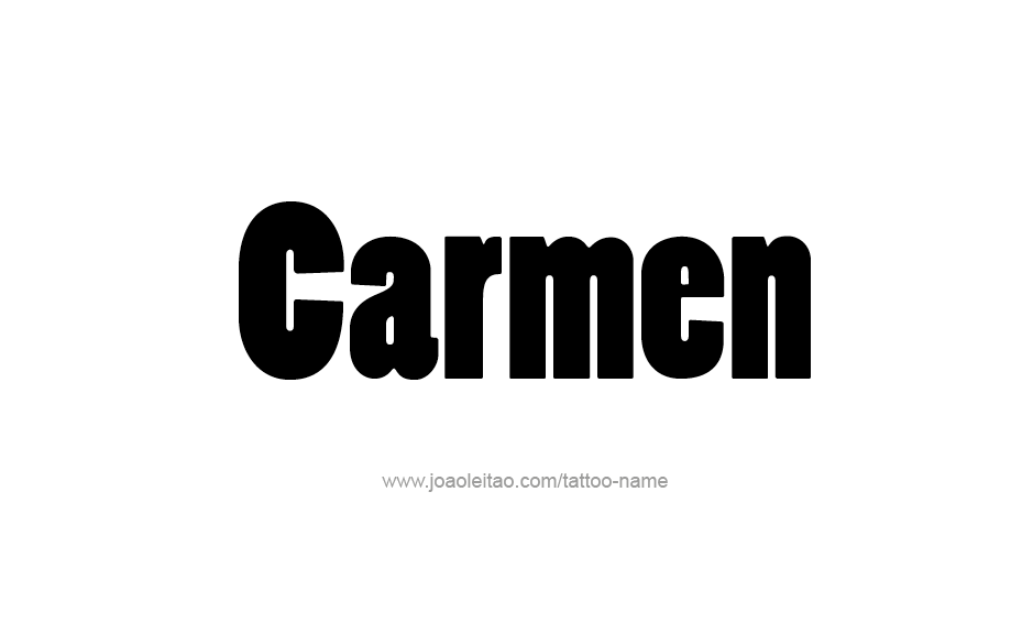 Tattoo Design Name Carmen  