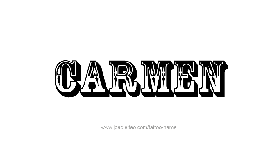 Tattoo Design Name Carmen  