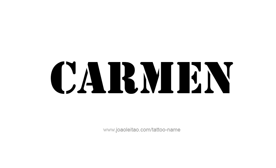 Tattoo Design Name Carmen  